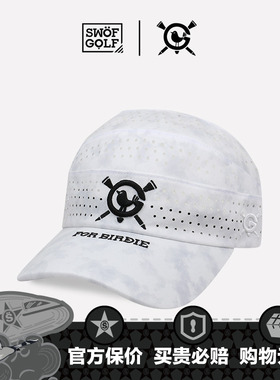 SWOF GOLF思沃福专业高尔夫球帽子 网孔透气夏季遮阳平行线空顶帽