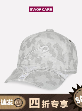 [4折专享]思沃福灰色迷彩别针刺绣帽子大头围男女棒球帽