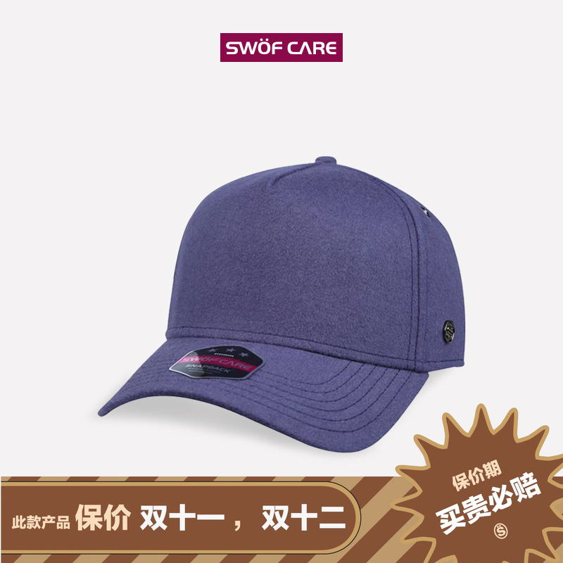 卡车帽思沃福蓝色棒球帽简约