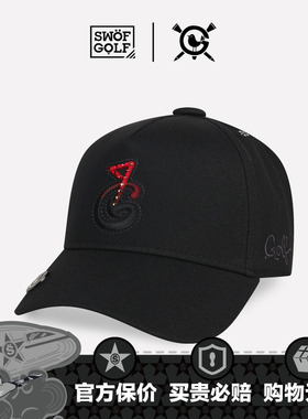 SWOF GOLF 思沃福高尔夫帽子 果岭音符水晶刺绣 大头围卡车棒球帽