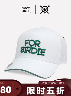 [5折专享]思沃福高尔夫球专业帽子 FOR BIRDIE 绿色白色棒球帽