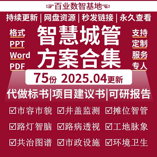 智慧城管解决方案5G数字化城市运行治理指挥中心管理平台规划设计