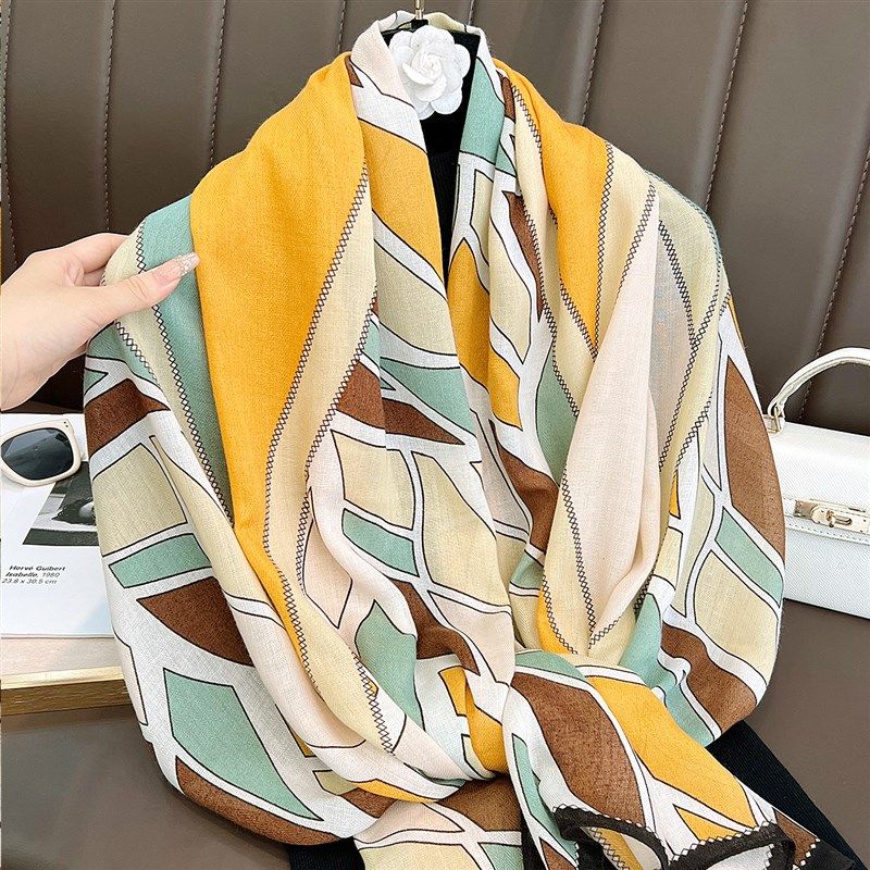 高级感秋季拼色英伦风围t巾办公室空调房披肩保暖时尚外出披风百,服饰配件/皮带/帽子/围巾,围巾/丝巾/披肩,淘宝优惠券,粉丝福利购,淘宝优惠卷