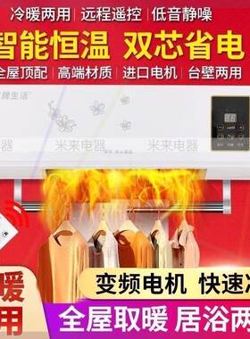 冷暖两用移动小空调暖风机家用卧室浴室取暖器壁挂电暖器静音省电