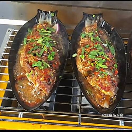 鲫鱼铁板烧盘商用鱼形烤