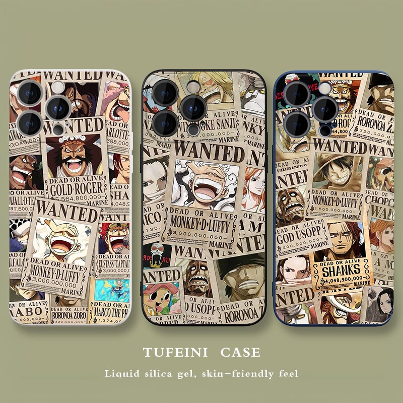 海贼王苹果14promax手机壳iphone15适用13mini新款12悬赏令xsmax尼卡xr路飞8plus硅胶7卡通6s创意男11女趣味