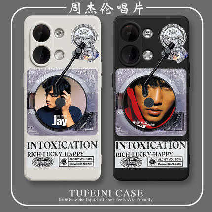 JAY周杰伦Reno9手机壳vivoS12适用oppoR17新款iqoo11专辑S16唱片neo7女6男8pro一加11情侣10液态9R硅胶8T黑胶