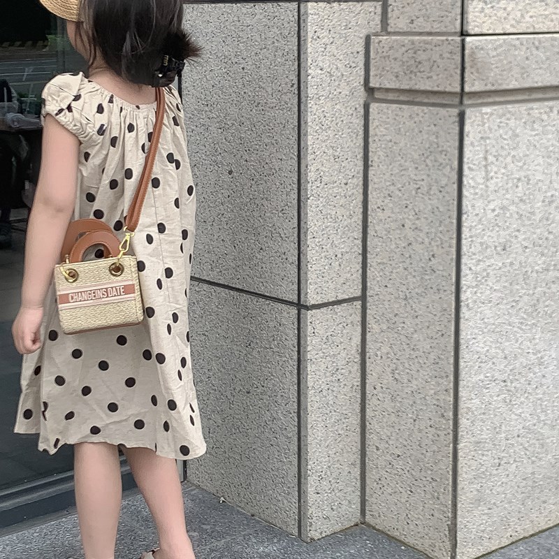 夏季儿童包包女童草编斜挎包时尚小D方包韩版公主手提包宝宝配饰