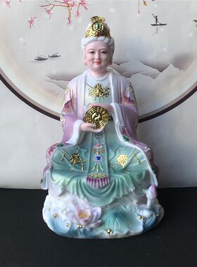 新款仿白瓷无生老母像体真身凤冠无极老母梨山骊山老母佛像摆件