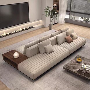 意式极简模块双面布艺沙发北欧轻奢大户型客厅靠背大平层横厅沙发