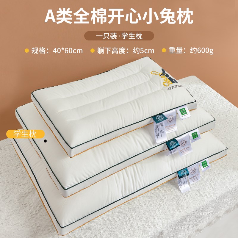 儿童枕头枕芯宿舍学生专用6u岁以上家用一对套小孩10到12岁低秦之图片