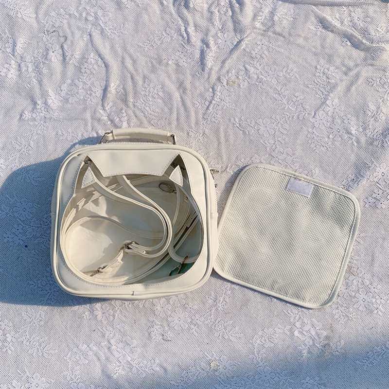 棉花娃娃外出包可爱萌喵咪透明痛包娃包jk制服斜挎手提包双肩