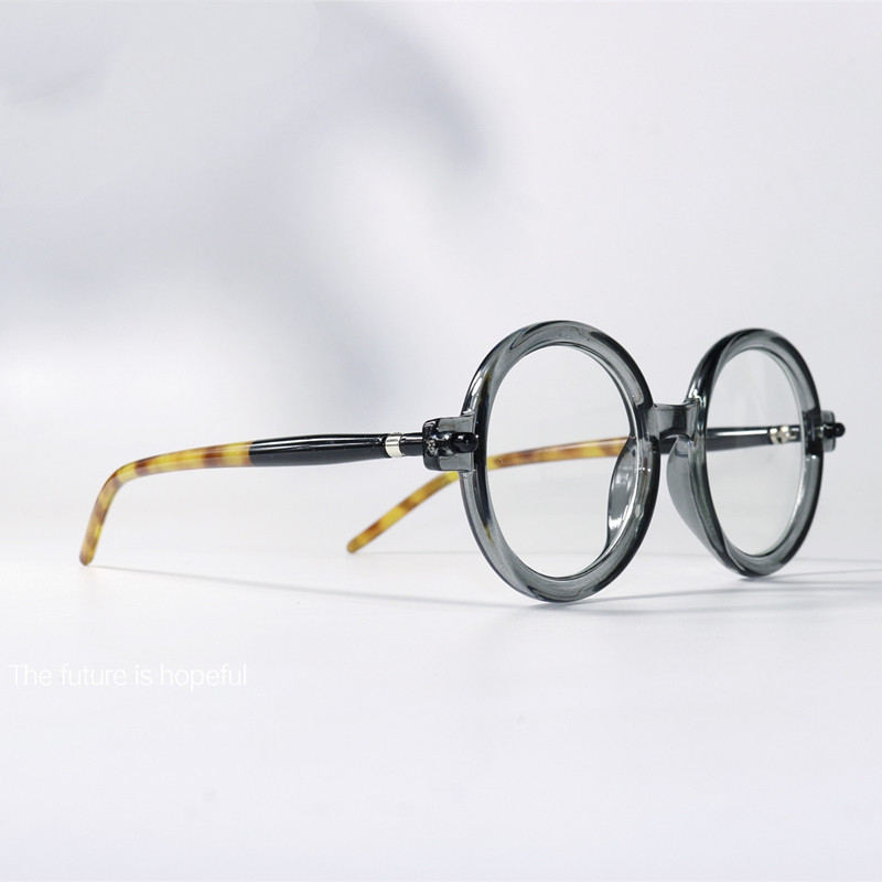 圆形粗框英伦风绅士眼镜防蓝光UV400可配近视墨镜个性太阳眼镜