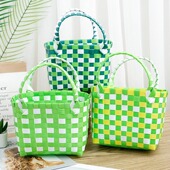 手工编织包伴手礼菜篮子儿童手提包DIY小方包露营野餐篮