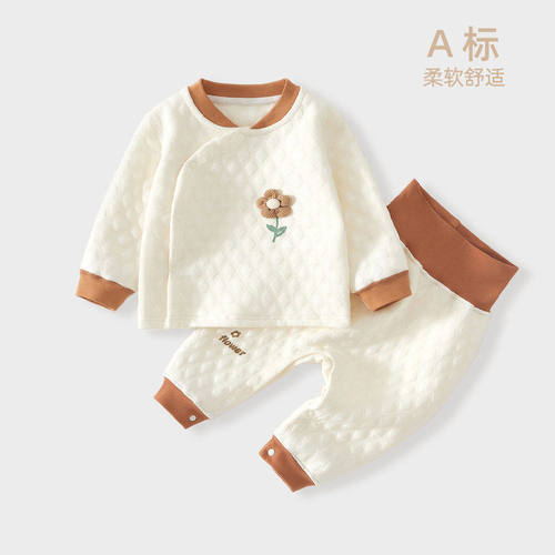 婴儿秋衣秋裤a类套装秋冬分体腰衣服春秋季儿童内衣两件套