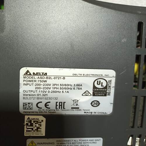 议价台达伺服驱动器ASD-B2L-0721-B 750w