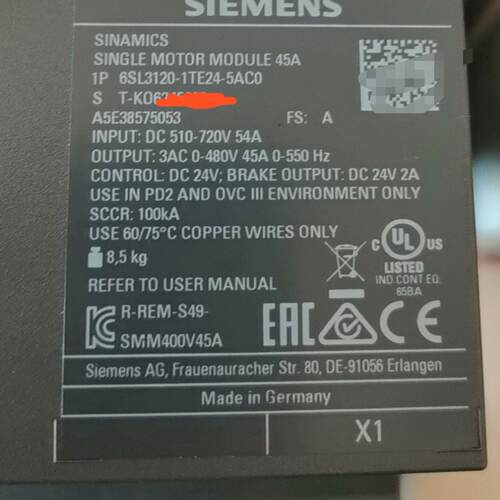 议价6SL3120-1TE24-5AC0 95新功能完好
