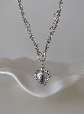 爱心锁骨链RONERAI金属锁骨链女