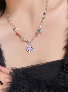 爱心项链其他锆石锁骨链女