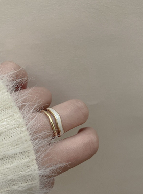 金色滴油戒指合金日韩女