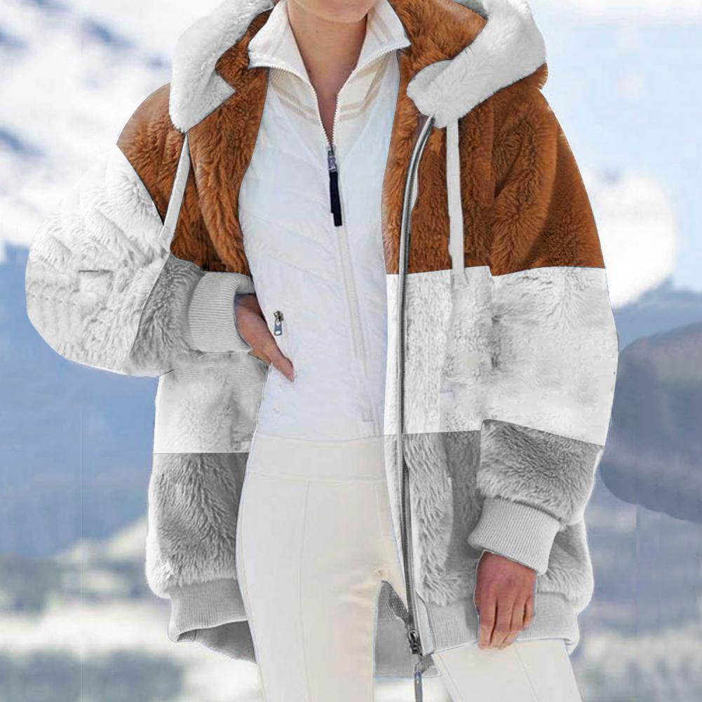 women autumn winter jacket female coat causal soft hooded