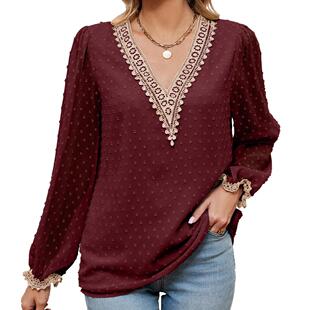 Lace Top Sleeve Women Long Golden neck