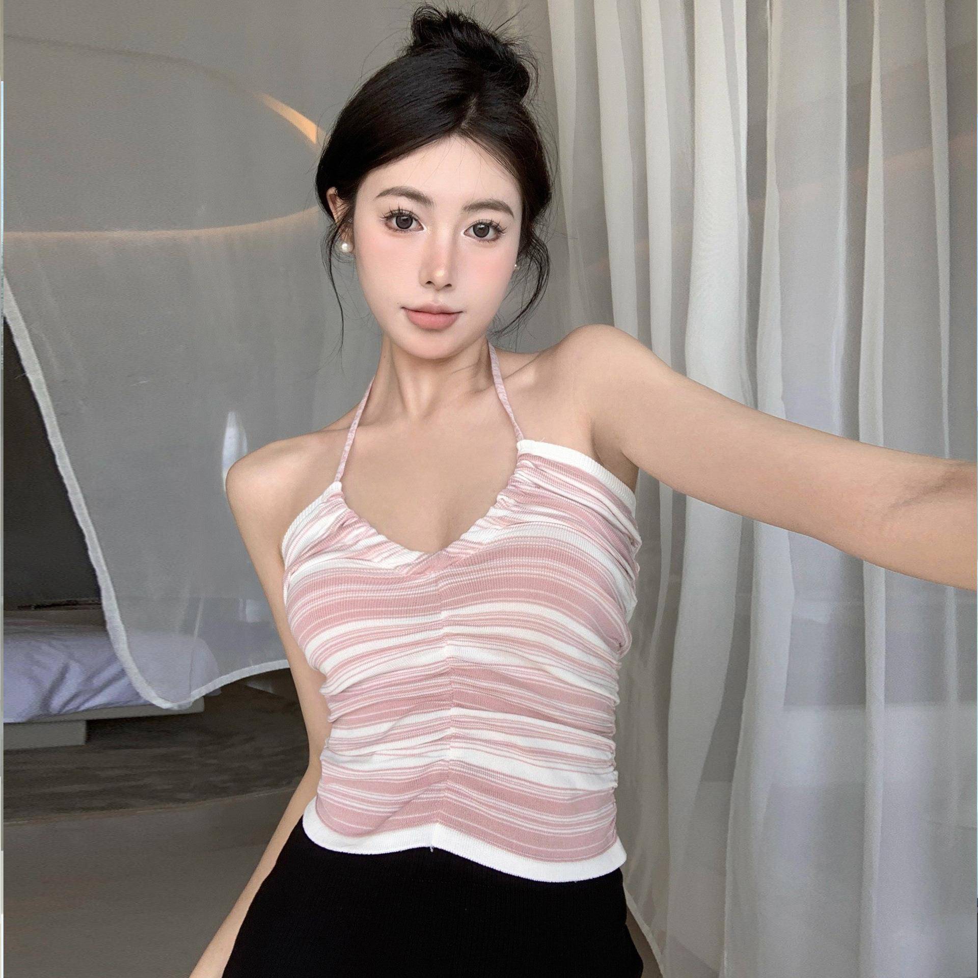 women halter women neck top for short a bottoming for