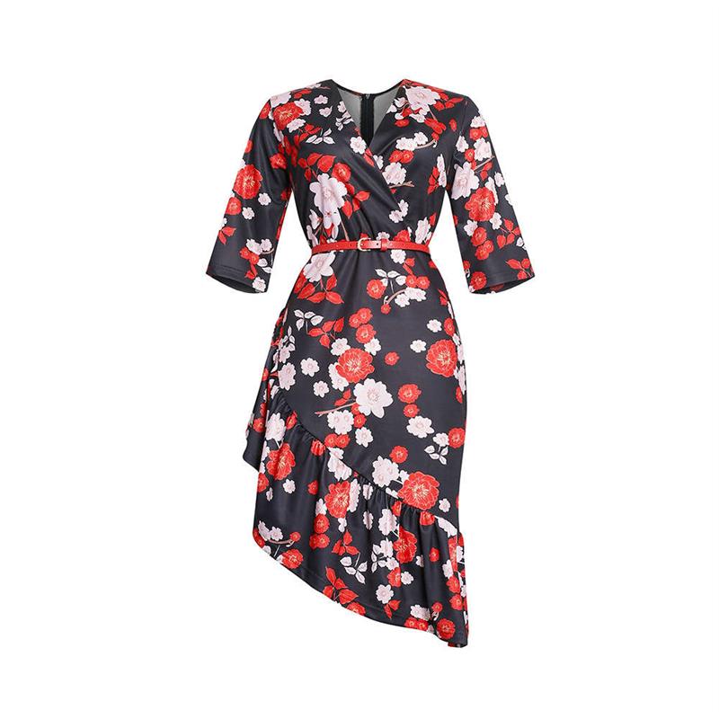 Womens Plus Size Womens Private Wear Socialite Printed 女装/女士精品 连衣裙 原图主图