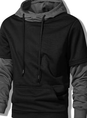 personality sweatshirt sleeve long casual pocket drawstring