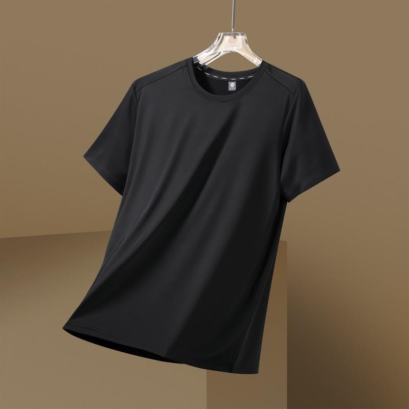 silk sports neck liquid thin ammonia round T-shirt