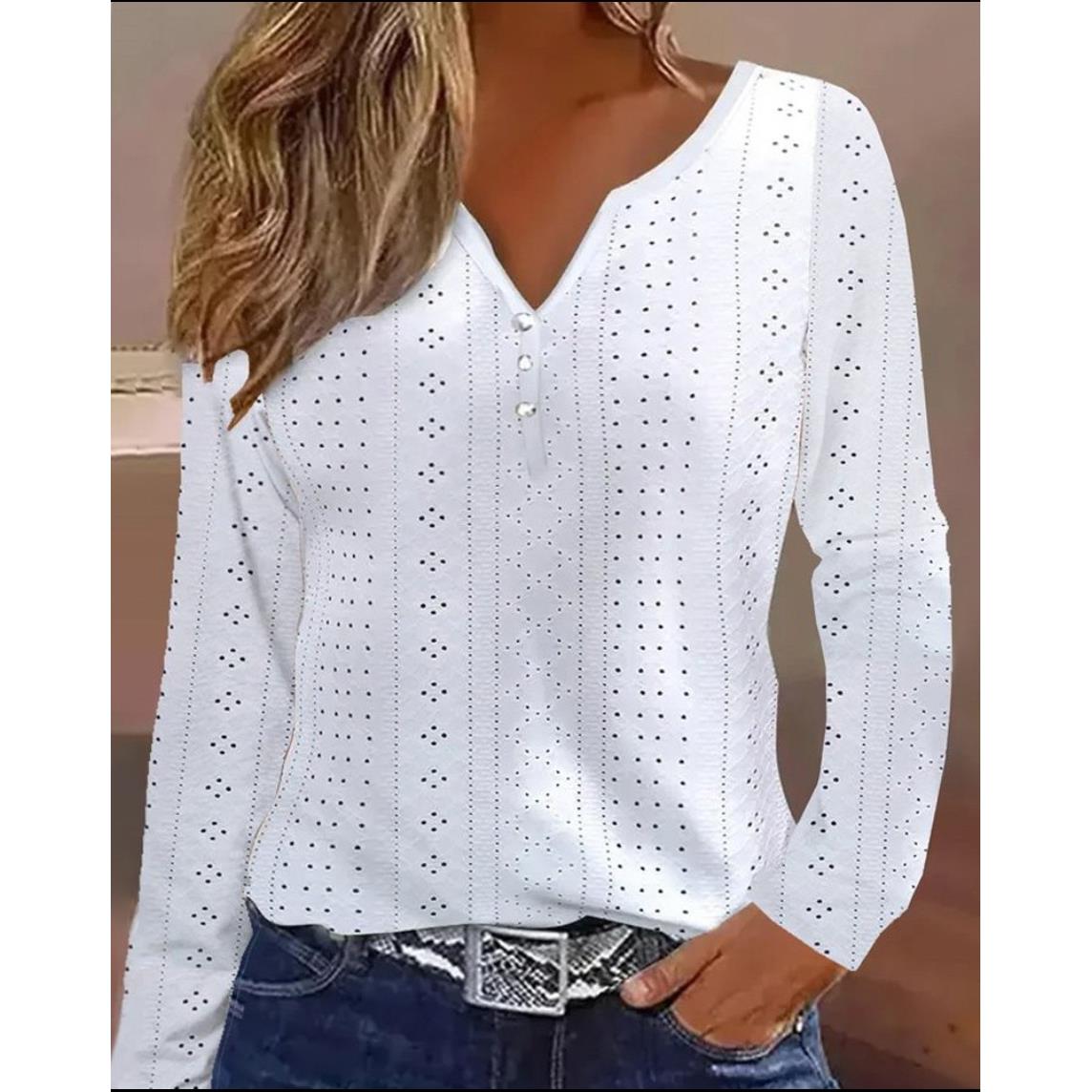 shirt patched color solid out hollow long versatile