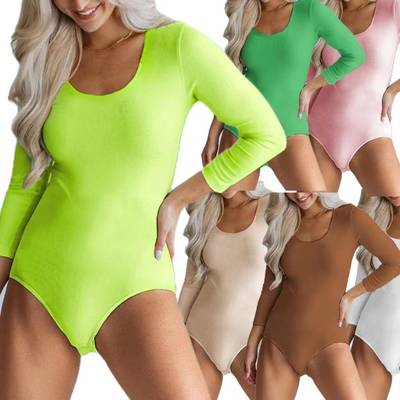 Top Knit Fit Slim Shirt Bottoming Sleeve Long Neck Round