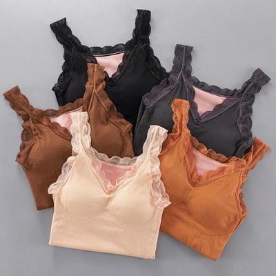 women sexy lace crop tops bras bralette push up soft padded