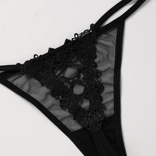 ladies sexy panties for women Black thin lace summer straps