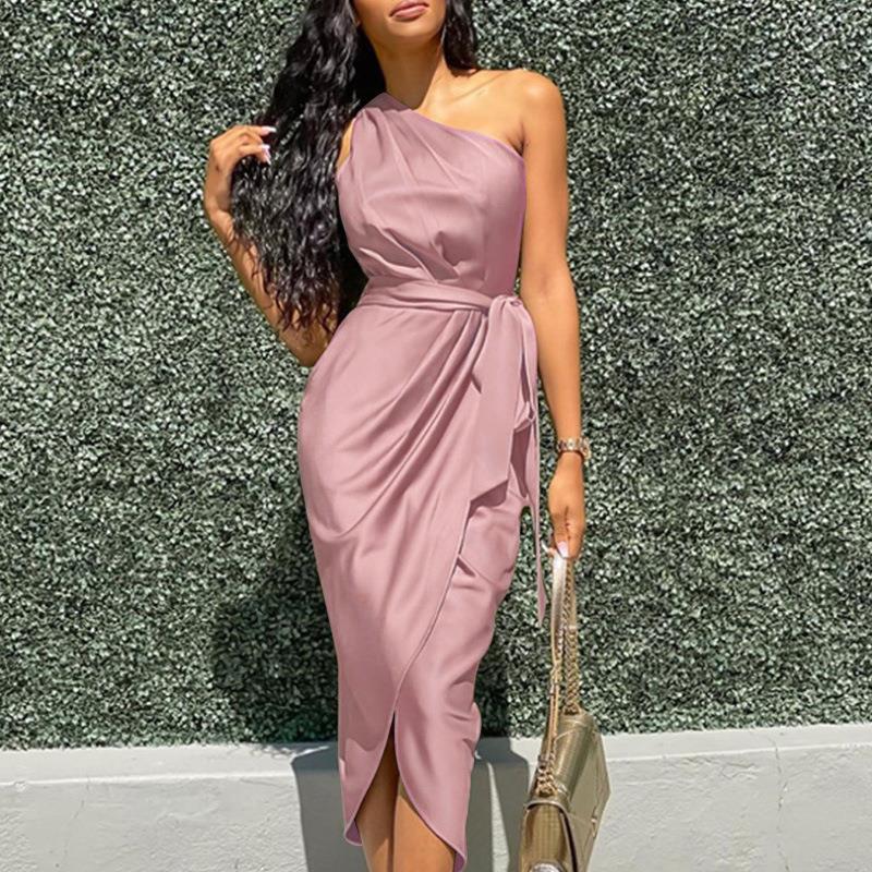 one shoulder ruched party dress bodycon dress
