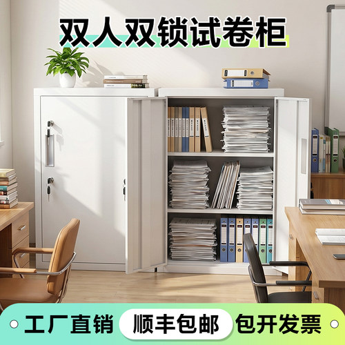 双人双锁保密文件柜试卷柜不锈钢食品添加剂专用柜铁皮柜药品柜
