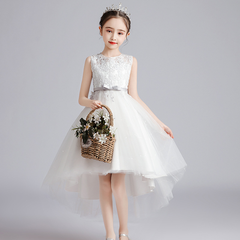 儿童裙女童连衣裙夏装小女孩中大童韩版夏季拖尾公主裙礼服网纱裙