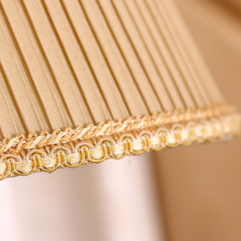 欧式布艺灯罩外壳椭圆形个性创意黄色台灯小落地灯大卧室书房灯罩