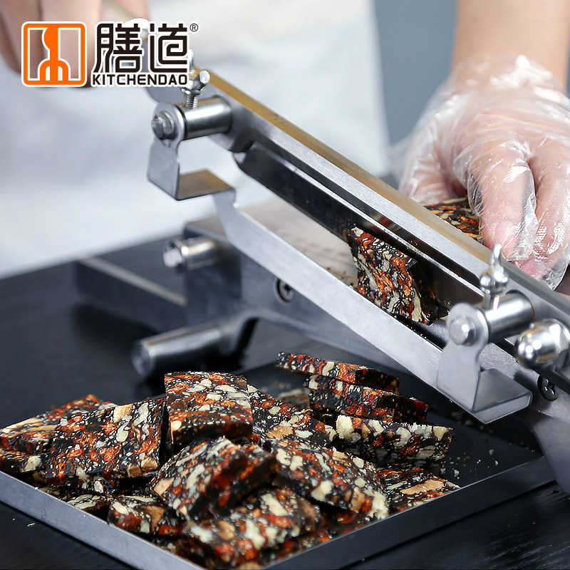 膳道切中药材铡刀天麻黄芪人参阿胶糕切片机牛肉干闸刀家用小型