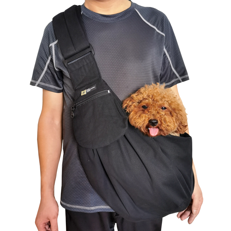 外出便携宠物背包 新款帆布肩带加海绵宠物包 可调节狗狗单肩包