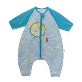 呼西贝宝宝分腿睡袋纯棉网眼夏季 婴儿童空调房连体睡衣防踢被 薄款