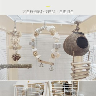宠物鸟笼鹦鹉笼生态透明亚克力牡丹玄凤虎皮专用大号别墅家用笼子