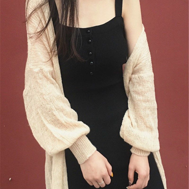 复古针织吊带连衣裙女夏学生学院风韩国修身显瘦百搭包臀裙打底裙,女装/女士精品,连衣裙,淘宝优惠券,粉丝福利购,淘宝优惠卷