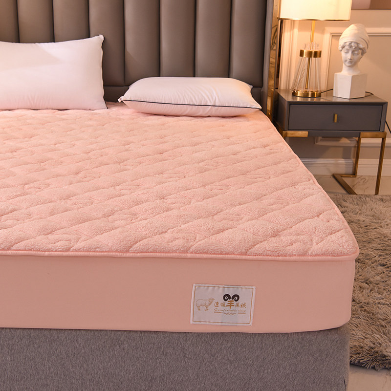 羊羔绒加厚保暖夹棉床笠单件席梦思床垫保护套防滑防尘套速暖床罩