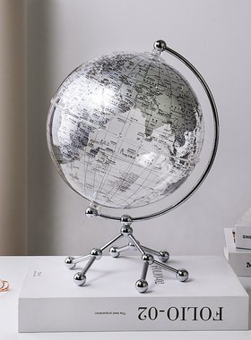 轻奢地球仪摆件客厅办公室书房柜一帆风顺酒柜装饰品创意生日礼物