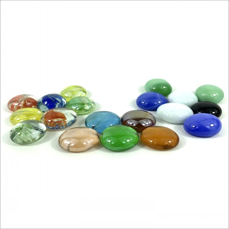 绿植园艺鱼缸五彩色透明玻璃珠亚光石头水晶小弹珠石子混色包邮