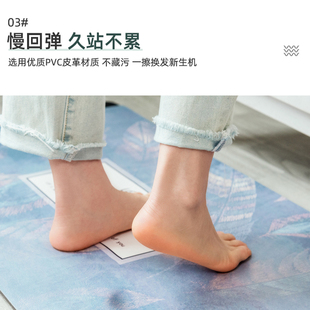 大面积厨房地垫防水防滑防油家用可擦免清洗加厚pvc满铺地毯垫子