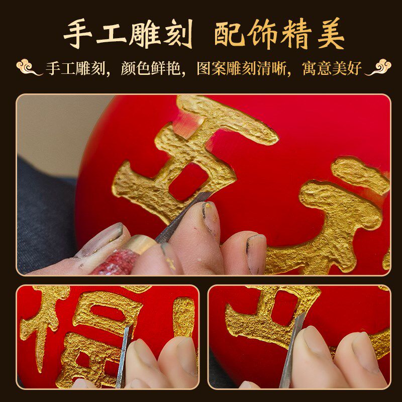 彩色葫芦天然葫芦挂件金葫芦红葫芦摆件玄关客厅手工刻字支持定制