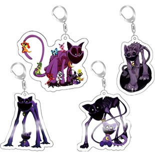 新款长腿瞌睡猫太阳狗挂件波比的游戏时间3微笑动物亚克力钥匙扣