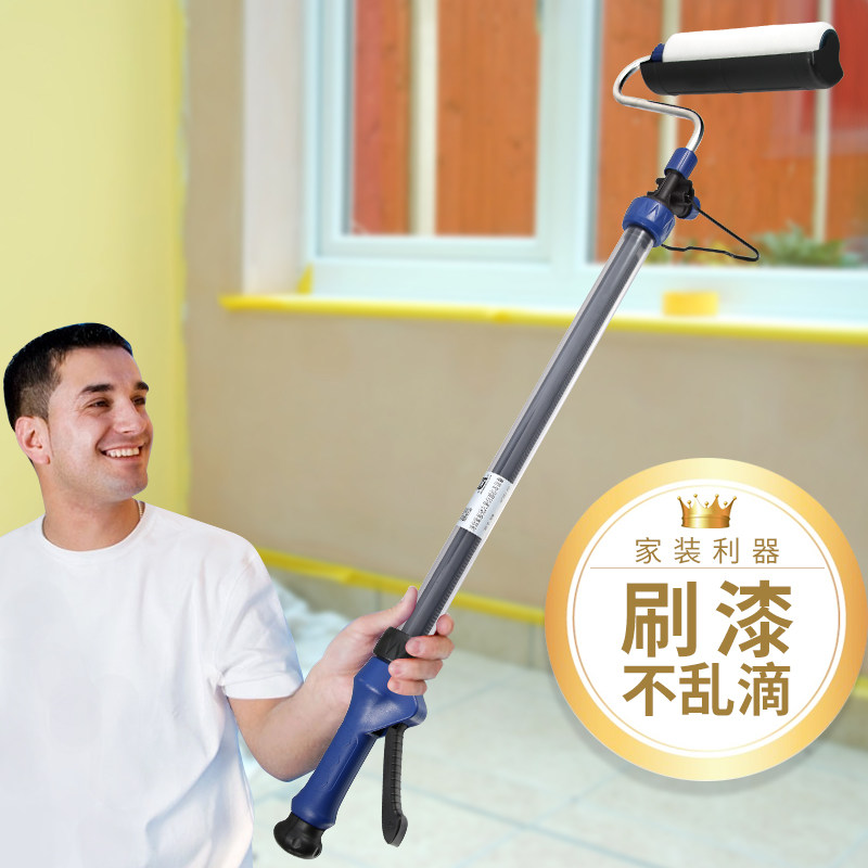 藤原滚筒刷乳胶漆油漆涂料滚涂机自吸式滚刷机无需蘸料刷墙工具
